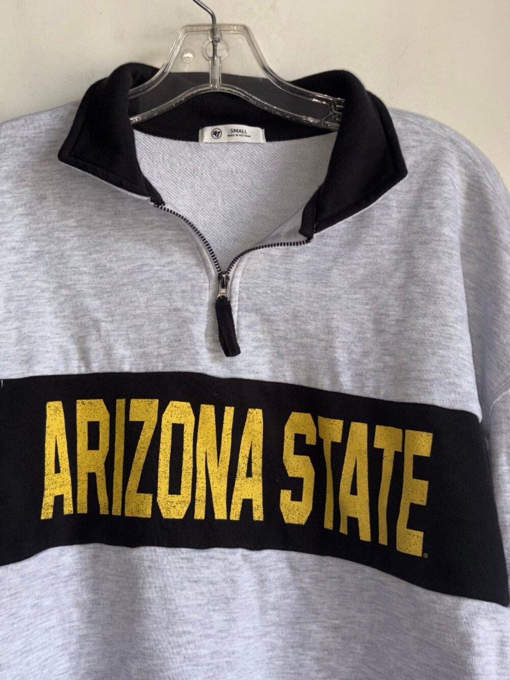 '47 Arizona State Quarter Zip Crop Sweatshirt Size Small - Picture 2 of 11